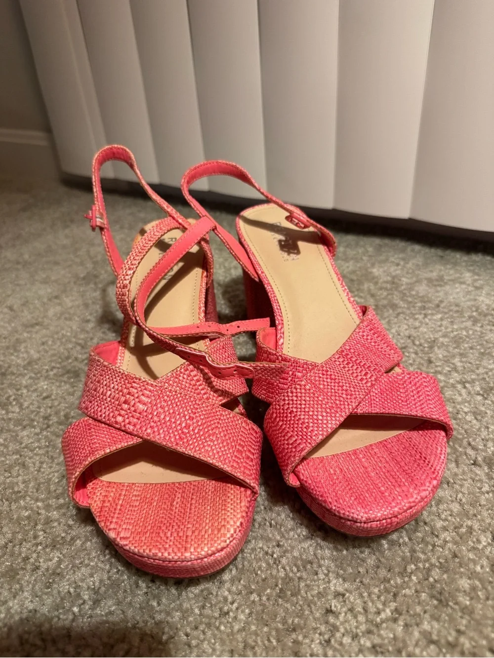 Women’s Coral Woven Slingback Block Heels